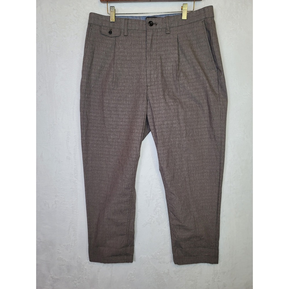 Banana Republic Relaxed Academia Dress Pants Pleated Mens Cotton Career‎ Size 34